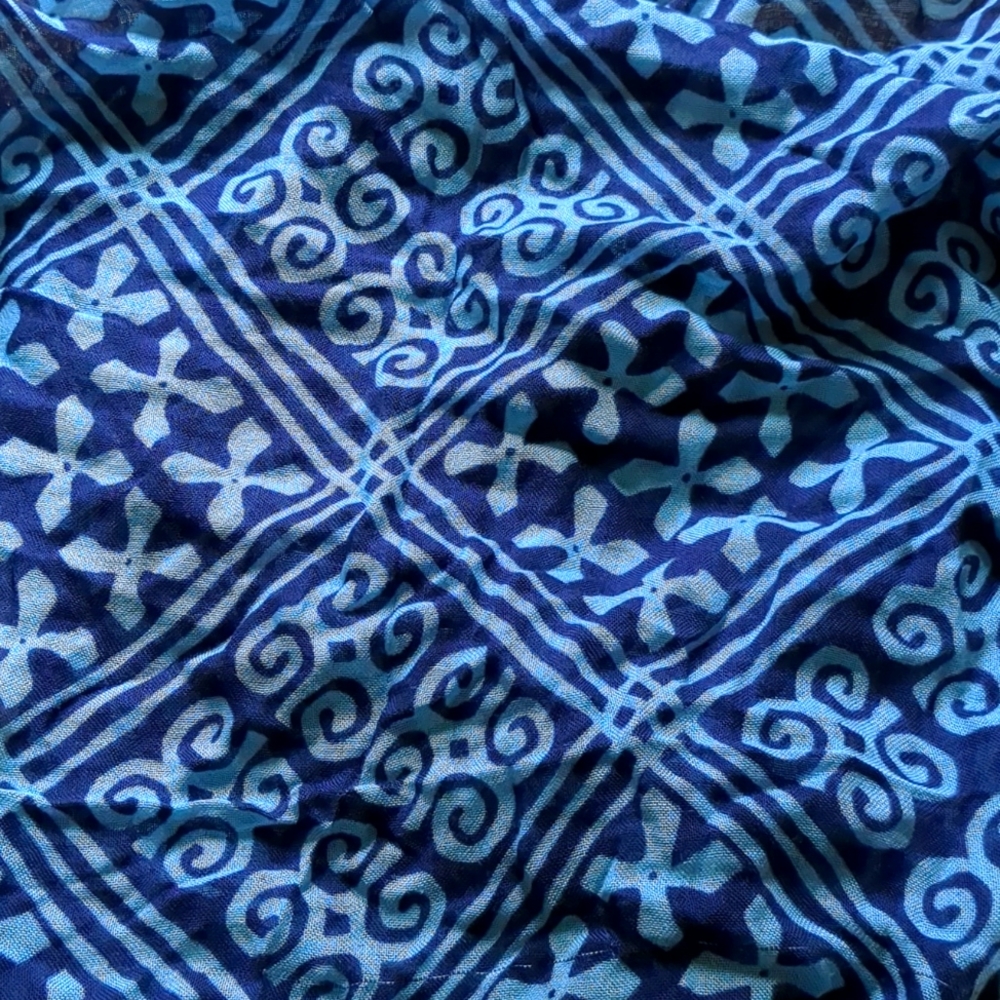 Blue Sari Vera Bradley Soft Summer Scarf sheer gauze aqua travel
